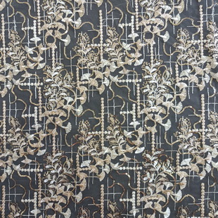 XF3014 Bridal Fabric Metallic Embroidery Tulle Lace Fabric