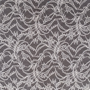 XL606 Floral Corded Off White Chantilly French Lace Fabric For Dress Making