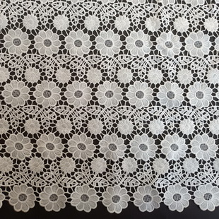 XS1628 French Embroidery Lace Fabric White Floral Lace For Wedding Gown