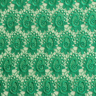 XS1348 Sea Shell Green Chemical Guipure Lace Fabric Embroidered Lace