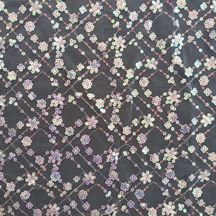 XZ5310 China Suppliers Sparkling Iridescent Sequin Fabric For Clothing
