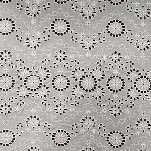 XE238 Embroidered Cotton Fabric Schiffli Eyelet Lace