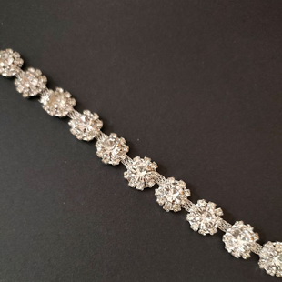 XB176 15MM Bridal Costume Crystal Rhinestone Trim Chain Embellishment
