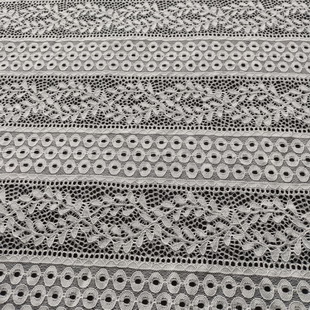 XL669 Nylon Spandex Beautiful Lace Fabric White Color For Women Dress