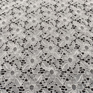 XL674 Nylon Spandex Leaves Design Knitted Lace Fabric For Dressmaking