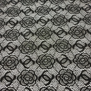 XL679 French Lace Fabric For Women Bras Dresses Black Knitting Fabric