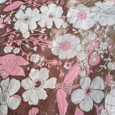 XC1654 Brocade Fabric Pink Jacquard Lace Fabric