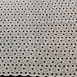 XE281 Swiss Lace With Eyelet Nigerian Lace Fabric Cotton