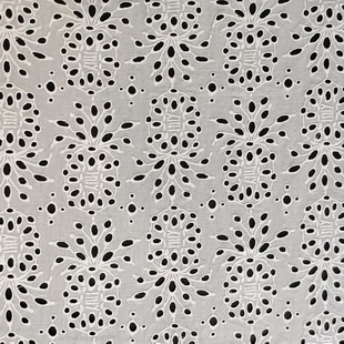XE282 Swiss Lace Cotton Eyelet Embroidered Fabric