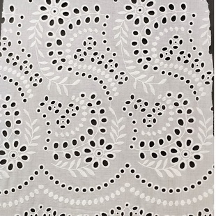 XE283 Plain Lace Eyelet Cotton Swiss Lace Fabric For Blouse