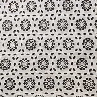XE285 Embroidery Swiss Cotton Lace Eyelet Fabric For Blouse