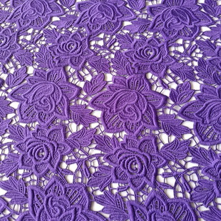 XS1678 Purple Polyester Span Lace Embroidery For Long Dress