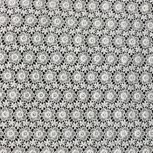 XS1680 Daisy Chemical Lace Embroidered Fabrics White