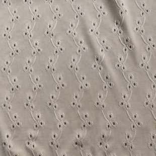 ST3806 Polyester Spandex Floral Knit Stretch Eyelet Hole Jacquard Fabric