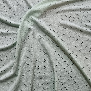 ST3817 Polyester Spandex Knit Eyelet Hole Jacquard Fabric For Women Dress