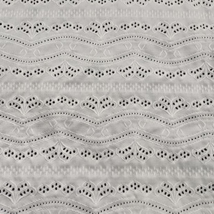 ST3849 Stretch Eyelet DTY Hole Jacquard Knitted Dyed Fabric For Garment