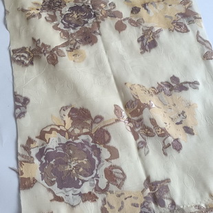 BJ016 Shinning Damask Polyester Floral Flower Metallic Brocade Fabric