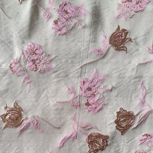 BJ018 Woven Polyester Yarn Dyed Damask Floral Jacquard Brocade Fabric