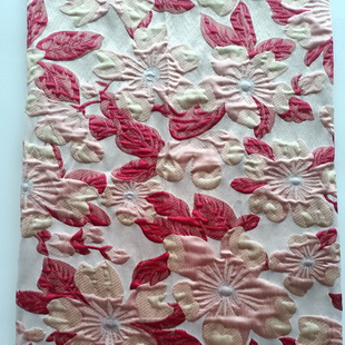 BJ026 Brocade Fabric Damask Jacquard Embossed Flower Garments Fabric 3D
