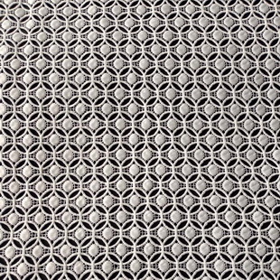 XS1686 Circle Off White Crochet Lace Guipure Polyester Embroidery Fabric Trim