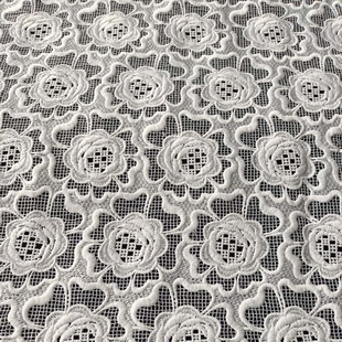 XS1687 Quality Polyester Flower Embroidery Lace Trim Guipure Sew-on Lace