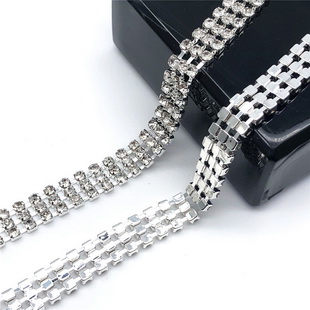CX442 2MM Sew-On Cup Chain Trimming Rhinestone For Clothes Shoes Decoration