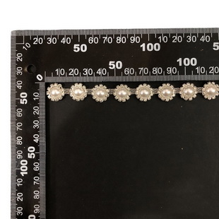 CX443 13MM Accessories Metal Chain Transparent Fringe Rhinestone Trim