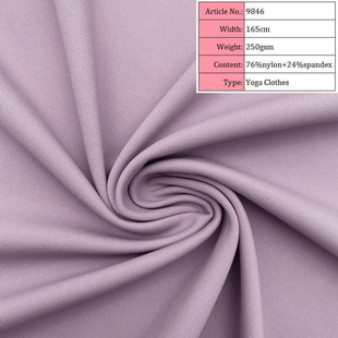 9846 Matte Nylon Spandex Fabric Sports Yoga Clothes Fabric Manufacturing