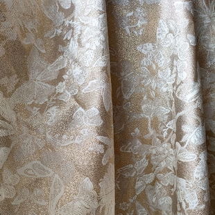 BJ028 Brocade Lace Fabric Gold Damask Lace Fabric For Elegant Dress Sewing