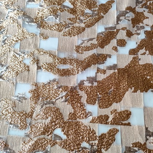 BJ030 Embroidered Jacquard Brocade Fabric African Organza Lace Fabric