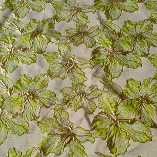 BJ031 Woven Metallic Yarn Floral Brocade Jacquard Fabric For Haute Couture