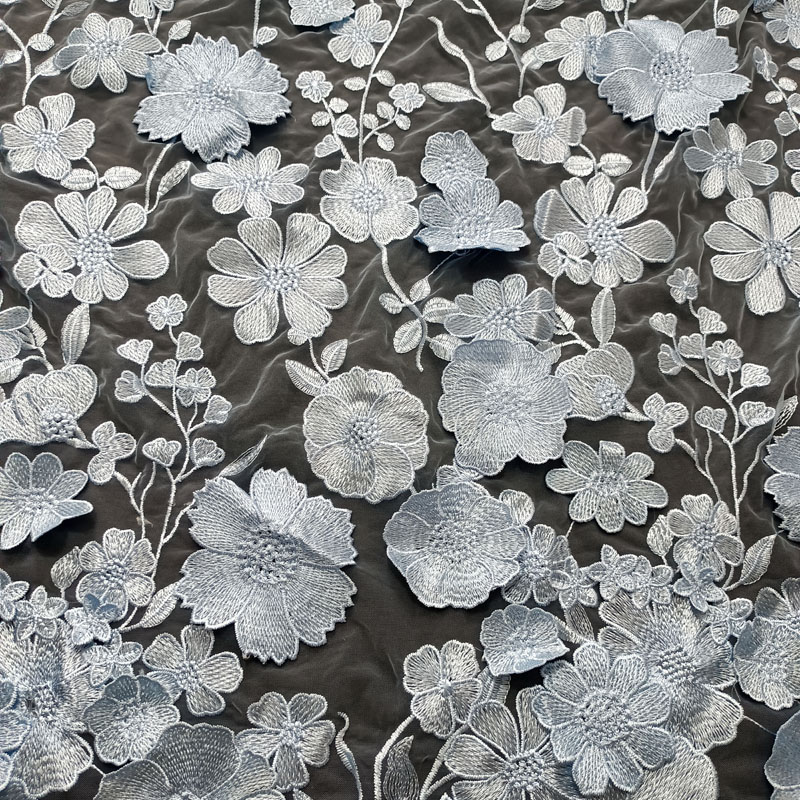 XF3061 Floral Plant Embroidery Multi-Color Fabric