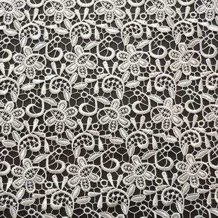 XS1714 Floral Guipure Lace Fabric Customized Color For Fashion Show Dress