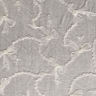 XP3977 Embroidery Linen Blending Cotton Woven Fabric For Children Wear