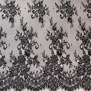 XL699 Scalloped Eyelash Chantilly French Lace Fabric For Party Garments