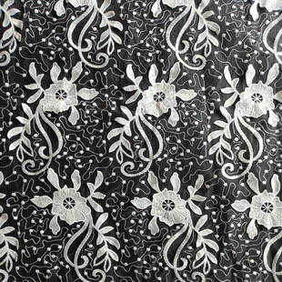 XF6039 Milky Yarn Embroidery Lace Fabric Net Fabric Wedding Decoration