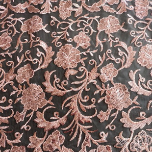 XF6042 3MM Sequin Lurex Embroidery Lace Fabric Party Clothing