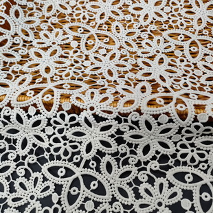 XS1743 Luxury Polyester Embroidery Floral Guipure Lace Fabric For Clothes
