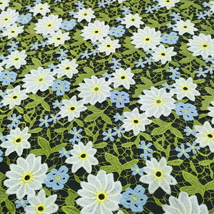 XS1745 Colorful Floral Chemical Lace Embroidery Fabric For Fashion Garment