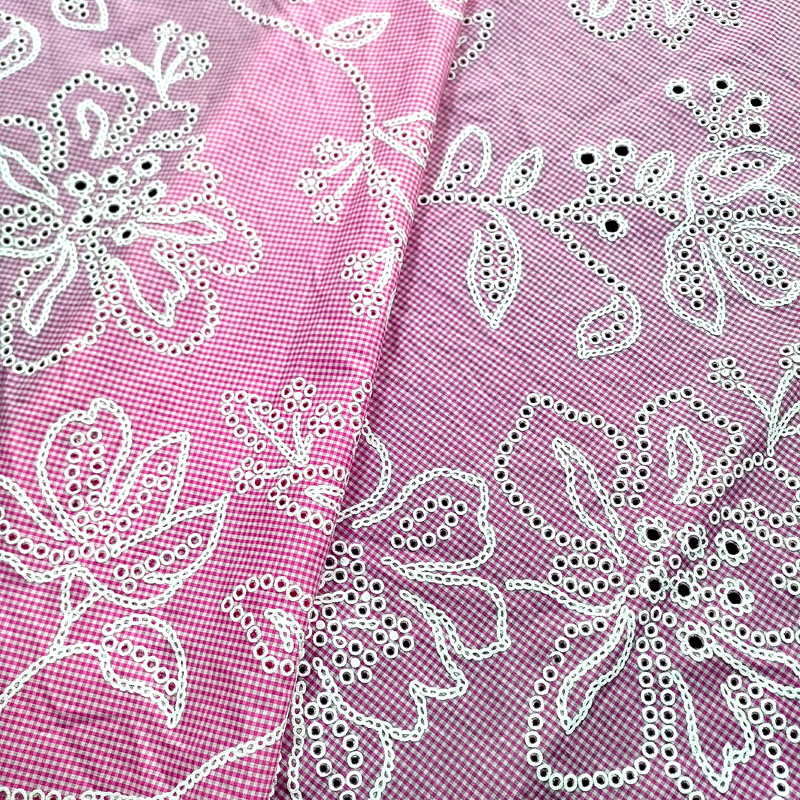 XE302 Cotton Fabric Lace Embroidery DIY Clothing Decoration Hollow Design