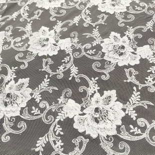 XF6084 On Net Lace Fabric Embroidery French Lace Fabric