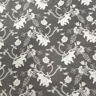 XF6085 Embroidered Tulle Mesh Fabric Design For Girls Clothing