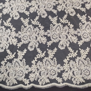 XF6087 Embroidered Mesh French Lace Fabric Wholesale for Party Dress