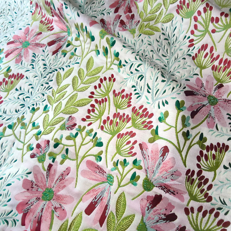 Best-selling Fashion Elegant Floral 3d Fabric for Women's Spring Autumn Dresses Jacquard