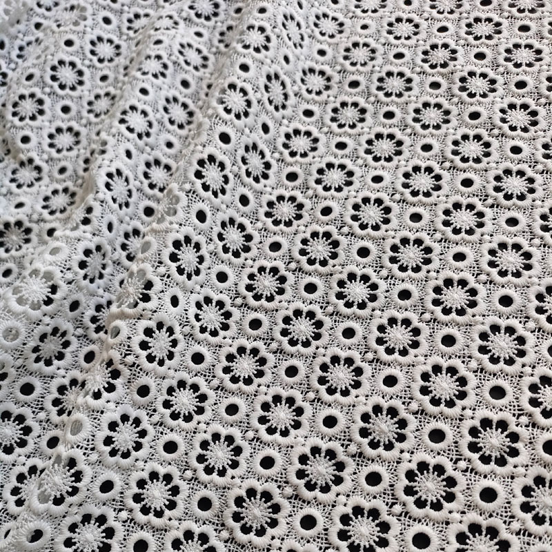 African Water Soluble Cotton Lace Fabric – Custom Embroidery Laces Designs XS1766