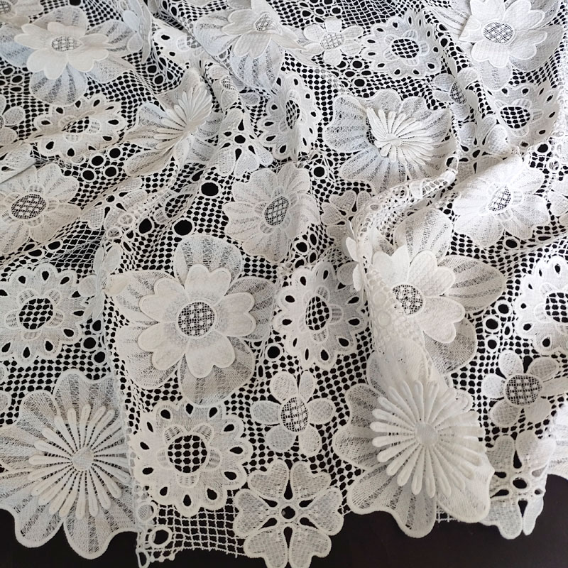 Swiss Quality 3D Handwork Applique Floral Guipure Lace Fabric – Wholesale Latest XS1770