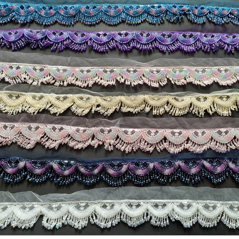 Premium Metallic Zari Embroidered Lace Rolls – Traditional Style Trim for Ethnic Bridal Wear XB204