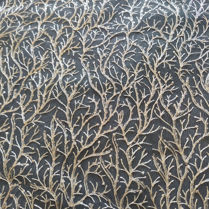 Soft Glitter Sequined Mesh Fabric for Fashion Clothing – Shiny & Breathable XF6104