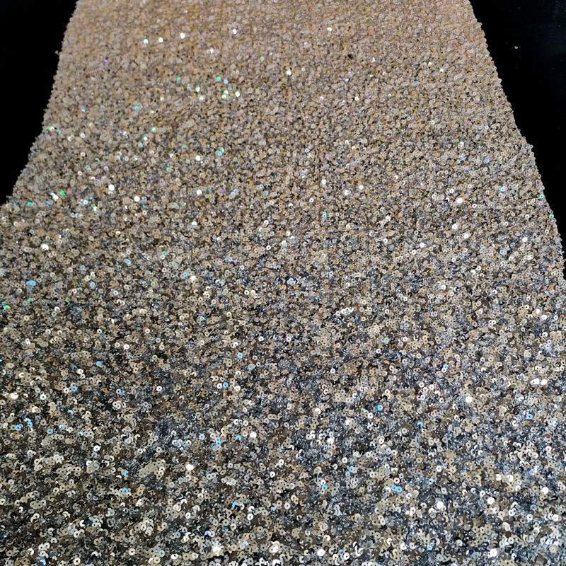 Color Gradient Lace Embroidered Tulle Mesh Sequined Fabric for Evening Dress XZ5326 - 副本