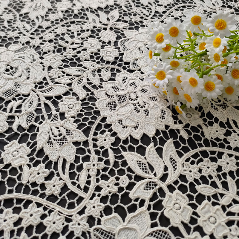 Romantic Floral Embroidered Bridal Lace – Soft Non-Itchy Mesh for Wedding Dress GXS1791